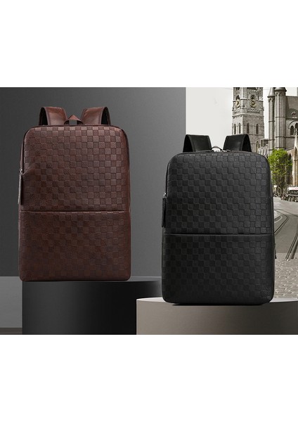 Siyah 15 Inç 2021 Yeni Erkek Lüks Moda Damalı Ekose Zarf Çanta Yüksek Kapasiteli Iş Sırt Çantası Adam Için (Yurt Dışından) fırsatları