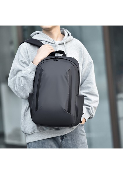 Gri Yeni Erkek Çanta Moda Su Geçirmez Sırt Çantası Büyük Kapasiteli Bilgisayar Iş Seyahat Öğrenci Okul Çantası (Yurt Dışından) fırsatları