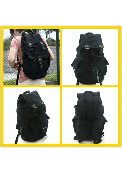 Koyu Yeşil F2350 Özel Logo Düşük Adedi Erkekler Için Kanvas Sırt Çantaları (Yurt Dışından) fırsatları