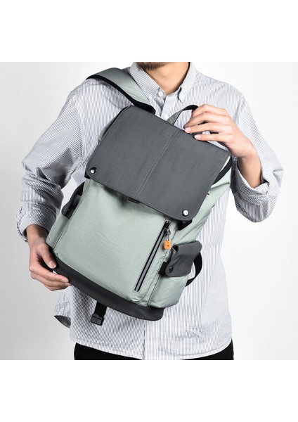Koyu Gri Kentsel Tarzı Rahat Erkek Sırt Çantası Moda Su Geçirmez Aşınmaya Dayanıklı Kumaş Seyahat Iş Sırt Çantası Büyük Kapasiteli Eşleştirme (Yurt Dışından) fiyatları
