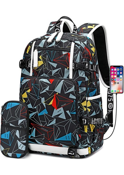 Üçgen Sarı Set Erkek Çocuklar Için Okul Çantaları Erkek Üniversite Öğrencisi Için Okul Sırt Çantaları Okula Dönüş Çantaları Sırt Çantaları Erkek Okul Çantaları (Yurt Dışından)