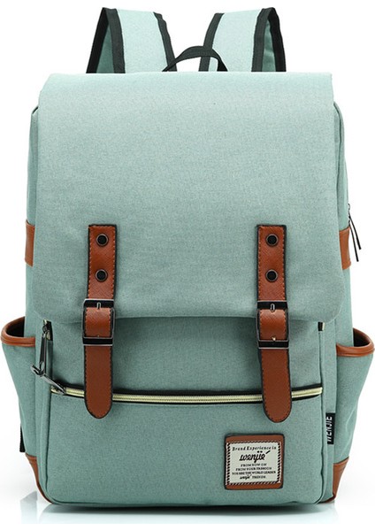 Açık Yeşil Özel Su Geçirmez Okul Çantası Kadın Erkek Tuval Laptop Sırt Çantası Tiki Sırt Çantası Gençler Kızlar Için Sırt Çantaları (Yurt Dışından)