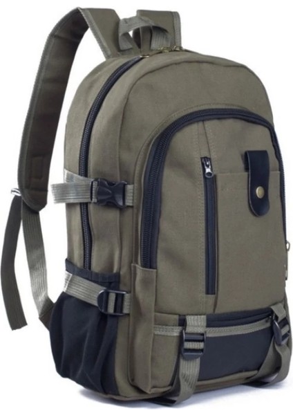 Ordu Yeşil Yeni Erkek Sırt Çantası Eğlence Seyahat Sırt Çantası Büyük Kapasiteli Öğrenci Çantası Kanvas Sırt Çantası Erkekler Mochila Para Hombre Sırt Çantaları (Yurt Dışından)