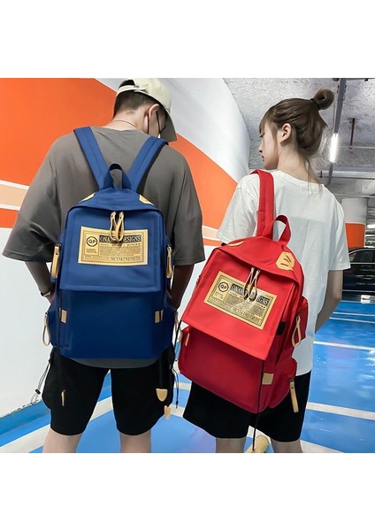 Haki Japon Sırt Çantası Erkek Sırt Çantası Minimalist Trendy Büyük Kapasiteli Seyahat Bilgisayar Çantası Kadın Ortaokul Öğrenci Sırt Çantası (Yurt Dışından) fırsatları