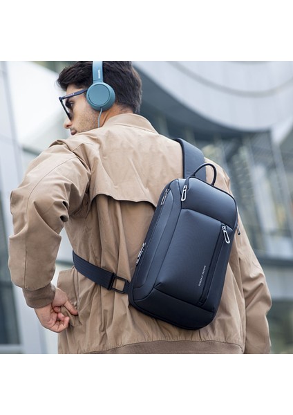 Siyah Mark Ryden Çok Fonksiyonlu Göğüs Çantası Erkek Crossbody Çanta Büyük Kapasiteli Rahat Özel Küçük Sırt Çantası L_MR7808 (Yurt Dışından) modelleri