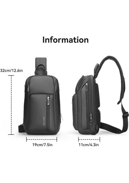 Siyah Mark Ryden Çok Fonksiyonlu Göğüs Çantası Erkek Crossbody Çanta Büyük Kapasiteli Rahat Özel Küçük Sırt Çantası L_MR7808 (Yurt Dışından) fırsatları