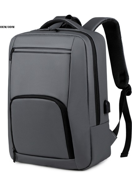 Gri Iş Seyahat Eğlence Sırt Çantası Erkek Su Geçirmez Aşınma Iş Sırt Çantası Basit ve Rahat Taşıma Şok Emme (Yurt Dışından) fırsatları