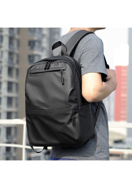 Siyah 2023 En Kaliteli Polyester Sırt Çantası Dayanıklı Rahat Basit Seyahat Su Geçirmez Dizüstü Sırt Çantaları Erkekler Için (Yurt Dışından) indirimleri