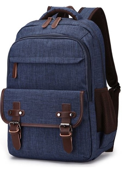 Mavi Yeni Moda Yüksek Kalite 15.6 Inç Çanta Kapak Moda Koreli Erkek Sırt Çantası Sırt Çantası (Yurt Dışından)