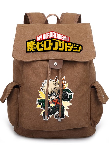 048-1 Yeni My Hero Academia Bakugou Katsuki Midoriya Izuku Karikatür Çevresel Erkek ve Kadın Sırt Çantası Öğrenci Okul Çantası (Yurt Dışından)