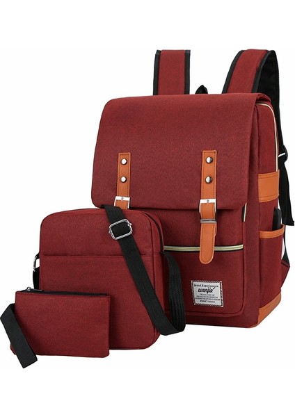 Kırmızı Yeni Tasarımcı Unisex Oxford Sırt Çantası USB Şarj Erkekler 's 3 In 1 Takım Dizüstü Bilgisayar Sırt Çantası Erkekler Için (Yurt Dışından)