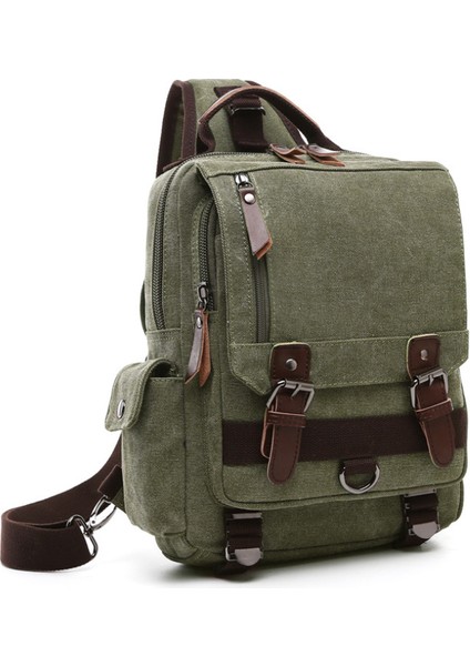 Yeşil Unisex Yıkanmış Kanvas Sırt Çantası Özel Logo Tote Sırt Çantası Retro Vintage Pamuk Dizüstü Özel Okul Erkekler Keten Sırt Çantası Erkekler Için (Yurt Dışından)