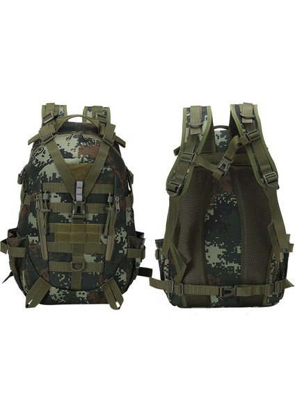07 Yaz Kamuflaj Erkek Büyük Kapasiteli Kamp Yürüyüş Sırt Çantası Açık Taktik Sırt Çantası (Yurt Dışından)