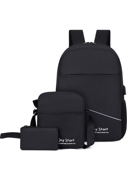 Gri 3 Adet Su Geçirmez Açık Dizüstü Sırt Çantası 1 Takım USB Şarj ile Iş Çantası Seyahat Sırt Çantası Öğrenci Sırt Çantası Erkekler Kadınlar Için (Yurt Dışından) fiyatları