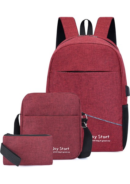 Gri 3 Adet Su Geçirmez Açık Dizüstü Sırt Çantası 1 Takım USB Şarj ile Iş Çantası Seyahat Sırt Çantası Öğrenci Sırt Çantası Erkekler Kadınlar Için (Yurt Dışından) modelleri