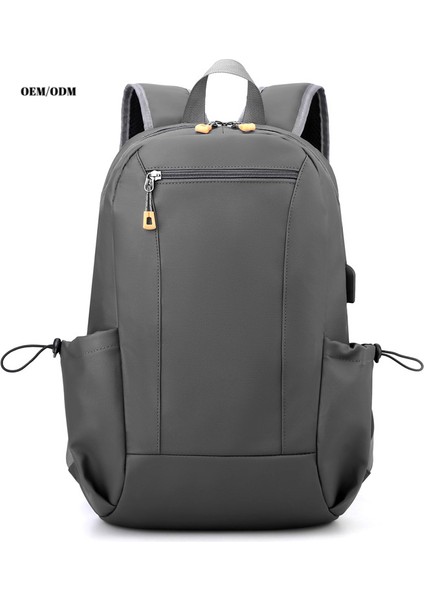 Yeşil Yeni Trend Basit Erkek Sırt Çantası USB Harici Şarj Arayüzü Büyük Kapasiteli Eğlence Moda Su Geçirmez Seyahat Sırt Çantası (Yurt Dışından) modelleri