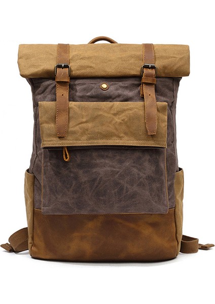 Pamuk Askılı Kahve Kentsel Kanvas Sırt Çantası Çevre Dostu Çantalar (Yurt Dışından)