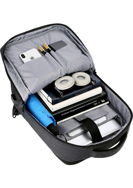 Siyah Rahat Erkek Dizüstü Sırt Çantası Büyük Kapasiteli Açık Iş Sırt Çantası Çok Fonksiyonlu Darbeye Dayanıklı Bilgisayar Çantası (Yurt Dışından) fırsatları