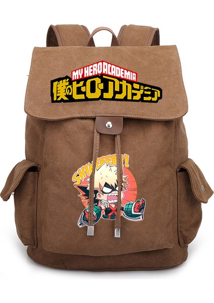 049-1 Yeni My Hero Academia Bakugou Katsuki Midoriya Izuku Karikatür Çevresel Erkek ve Kadın Sırt Çantası Öğrenci Okul Çantası (Yurt Dışından)