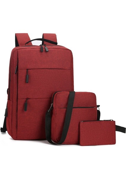 Kırmızı GW003 Laptop Sırt Çantası Erkekler Için 15.6 Inç Siyah Oxford Seyahat Sırt Çantası Lise Koleji Kitap Çantası Kadın Erkek Erkek Seyahat Geri (Yurt Dışından)
