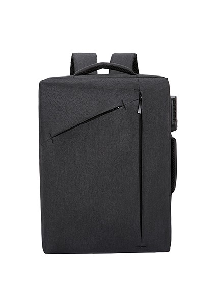 Siyah Fabrika Doğrudan Tedarik Özelleştirilmiş Su Geçirmez Erkek Dizüstü Sırt Çantası Şifre Kilidi ile Yan Saplı Rahat Sırt Çantası (Yurt Dışından)