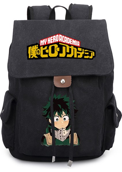 053-2 Yeni My Hero Academia Bakugou Katsuki Midoriya Izuku Karikatür Çevresel Erkek ve Kadın Sırt Çantası Öğrenci Okul Çantası (Yurt Dışından)