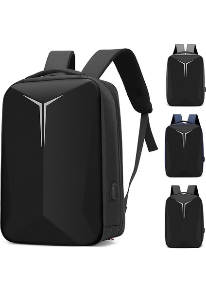 Siyah Yeni Iş Çantası Erkek Sert Çanta Bilgisayar Çantası Erkek Sırt Çantası Su Geçirmez Şarj USB Sırt Çantası (Yurt Dışından) modelleri
