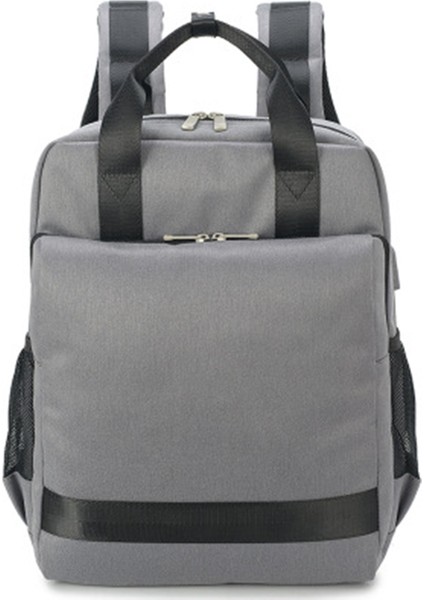 Gri 15 Inç Yüksek Kalite Özelleştirilmiş Renk Su Geçirmez Naylon Malzeme Çanta Erkek Kadın Mochila Siyah Yumuşak Kayış ile Dizüstü Eğlence Sırt Çantası (Yurt Dışından)