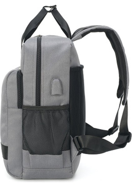 Gri 15 Inç Yüksek Kalite Özelleştirilmiş Renk Su Geçirmez Naylon Malzeme Çanta Erkek Kadın Mochila Siyah Yumuşak Kayış ile Dizüstü Eğlence Sırt Çantası (Yurt Dışından) modelleri