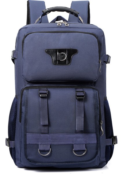 Mavi 1 Yeni Kişilik Erkek Fonksiyonel Çok Kanvas Omuz Çantası Büyük Kapasiteli Açık Nefes Giyilebilir Seyahat Sırt Çantası (Yurt Dışından)