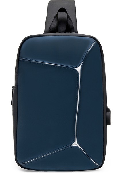 2 20 Inç Moda Fütüristik Yeni 3D Üç Boyutlu Erkek Çantası Rahat Iş Seyahat Çantası Büyük Kapasiteli Erkek USB Crossbody Çanta (Yurt Dışından)