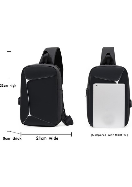 2 20 Inç Moda Fütüristik Yeni 3D Üç Boyutlu Erkek Çantası Rahat Iş Seyahat Çantası Büyük Kapasiteli Erkek USB Crossbody Çanta (Yurt Dışından) modelleri