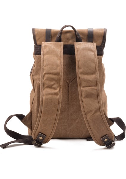 Haki Retro Rahat Büyük Kapasiteli Seyahat Sırt Çantası Kanvas Dikiş Çılgın At Inek Derisi Dağcılık Çantası Kamp Sırt Çantası Açık Bac (Yurt Dışından) fiyatları