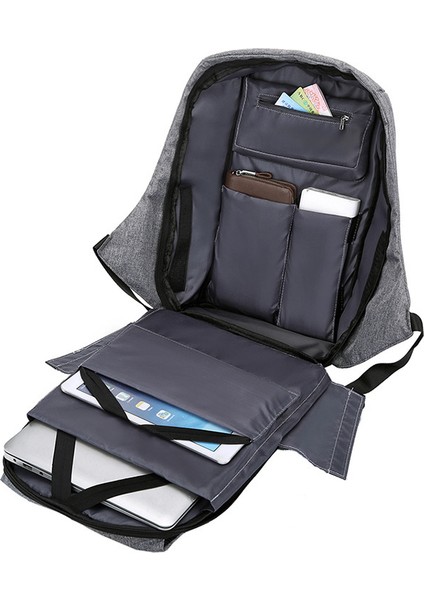 Mavi 30*12*43 cm Su Geçirmez Sırt Çantaları USB ile Erkek Iş Anti-Hırsızlık Bilgisayar Dizüstü Sırt Çantası Öğrenci Okul Çantası (Yurt Dışından) modelleri