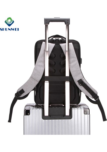 Siyah Fabrika Doğrudan Tedarik Özelleştirilmiş Su Geçirmez Gece Yansıtıcı Erkek Laptop Sırt Çantası USB Şarjlı Rahat Okul Sırt Çantası (Yurt Dışından) indirimleri