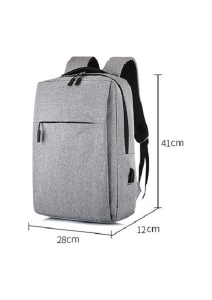 Gri Büyük Kapasiteli Laptop Çantası Sırt Çantası Logo USB Şarjlı Laptop Çantası Iş Polyester Erkek Sırt Çantası Oxford Kumaş Tüm Mevsimler (Yurt Dışından) fiyatları