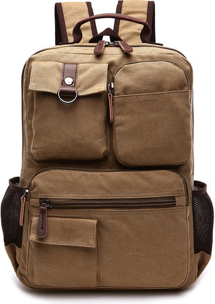 Yeşil Erkek Vintage Kanvas Sırt Çantası Seyahat Sırt Çantası Açık Kamp Yürüyüş Spor Satchel Okul Çantası Sırt Çantası (Yurt Dışından) fiyatları