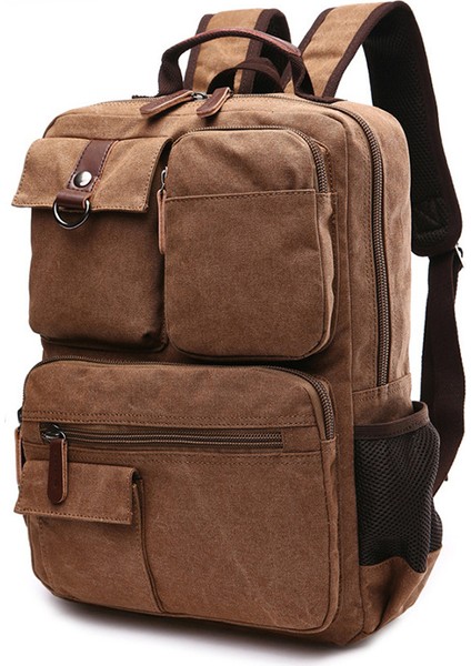 Yeşil Erkek Vintage Kanvas Sırt Çantası Seyahat Sırt Çantası Açık Kamp Yürüyüş Spor Satchel Okul Çantası Sırt Çantası (Yurt Dışından) fırsatları