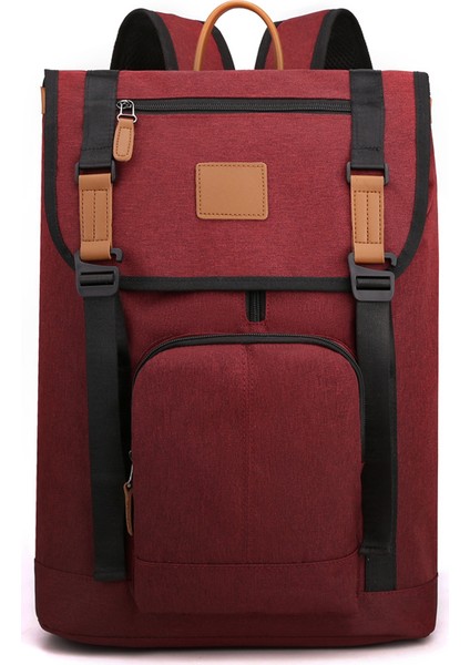 Kırmızı Büyük Kapasiteli Rahat Nefes Alabilen Sırt Çantası Moda ve Kullanışlı Seyahat Iş Bilgisayar Çantası Her Şey Rahat (Yurt Dışından)