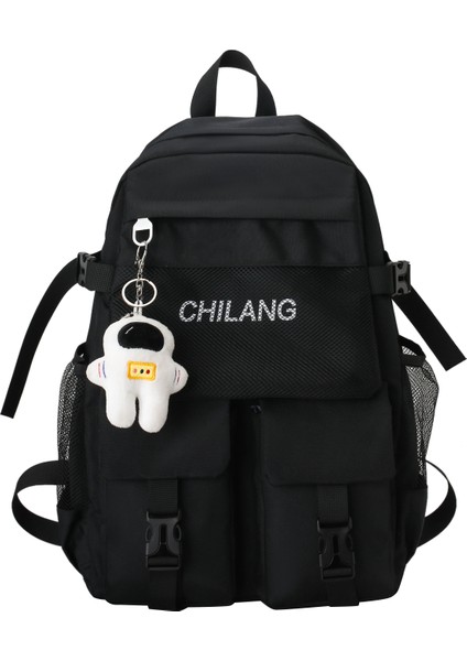 Siyah Clbdpopular Özel Logo Naylon Erkek Çantası Su Geçirmez Seyahat Büyük Kapasiteli Bilgisayar Sırt Çantası Siyah Erkek Çantası (Yurt Dışından)