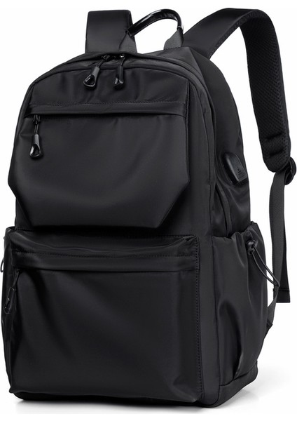 Siyah Erkek Laptop Çantası Okul Çantası Üniversite Öğrencisinin Büyük Kapasiteli Sırt Çantası Okul Çantası (Yurt Dışından) modelleri