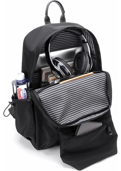 Siyah Erkek Laptop Çantası Okul Çantası Üniversite Öğrencisinin Büyük Kapasiteli Sırt Çantası Okul Çantası (Yurt Dışından) fırsatları