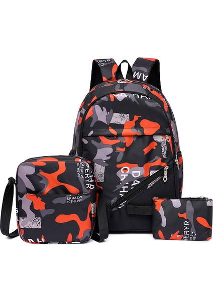 Kırmızı Yeni Özel Logo Büyük Kapasiteli Dizüstü Sırt Çantası Öğrenci Okul Çantası Erkek ve Kadın Hafif Seyahat Sırt Çantası (Yurt Dışından)