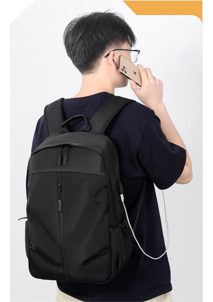 Koyu Mavi Yüksek Kaliteli Sırt Çantası Erkek Iş Sırt Çantası Açık Oxford Kumaş Bilgisayar Çantası Eğlence Ortaokul Öğrenci Seyahat Çantası (Yurt Dışından) fırsatları