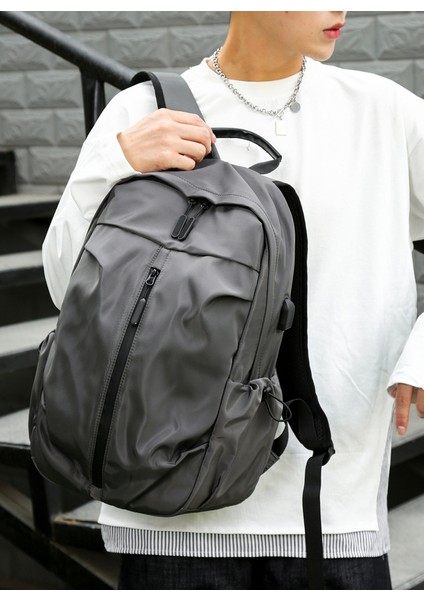 Siyah Iş Açık Oxford Kumaş Özel Logo USB Bilgisayar Çantası Eğlence Seyahat Sırt Çantası Erkekler Için Seyahat Sırt Çantası (Yurt Dışından) modelleri