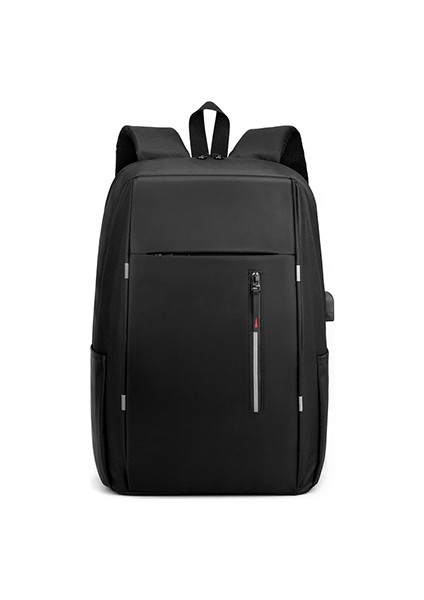 Siyah Fabrika Doğrudan Tedarik Özelleştirilmiş Su Geçirmez Gece Yansıtıcı Unisex Kadın ve Erkek Dizüstü Sırt Çantası Rahat Sırt Çantası (Yurt Dışından)