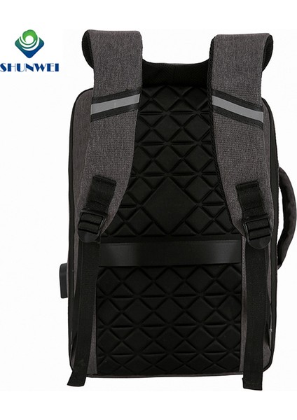 Mavi Erkek Boş Zaman Laptop Sırt Çantası USB Şarjlı Rahat Spor Sırt Çantası (Yurt Dışından) fırsatları