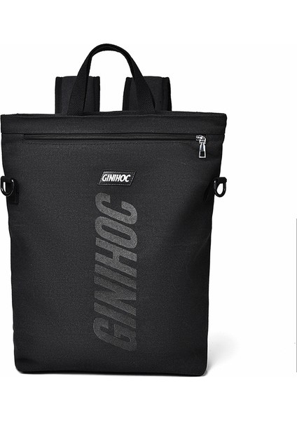 Siyah Özel Ipli Kanvas Sırt Çantası Genç Okul Çantaları Erkekler Için Vintage Kadın Kanvas Sırt Çantası (Yurt Dışından)