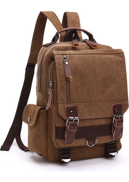 5 Moda Rahat Açık Vintage Erkek Çantası Anti-Hırsızlık Kanvas Messenger Sling Çapraz Vücut Çanta Omuz Çantası Sırt Çantası Erkekler Için (Yurt Dışından)