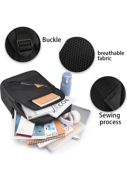 Siyah 15.6 Inç Dizüstü Sırt Çantaları Çanta Su Geçirmez Seyahat Çantaları Erkekler Için USB Bağlantı Noktalı Anti Hırsızlık Sırt Çantası (Yurt Dışından) indirimleri